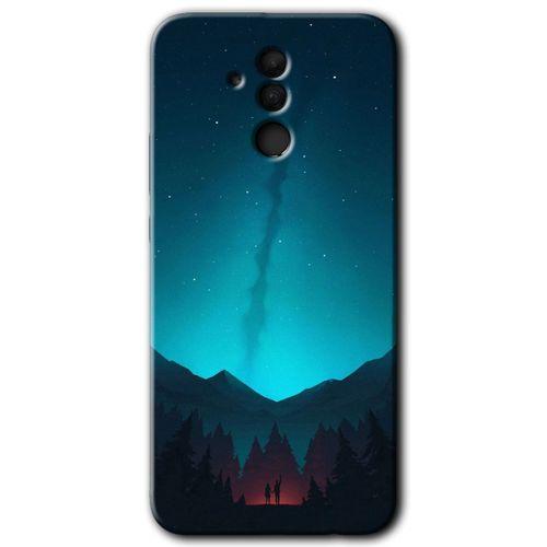 Huawei Mate 20 Lite Kılıf HD Desen Baskılı Arka Kapak - Night Fores Mount