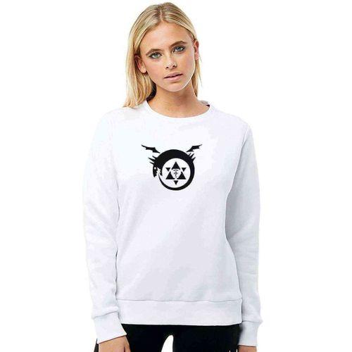 Alchemist High Baskılı Beyaz Kadın Sweatshirt