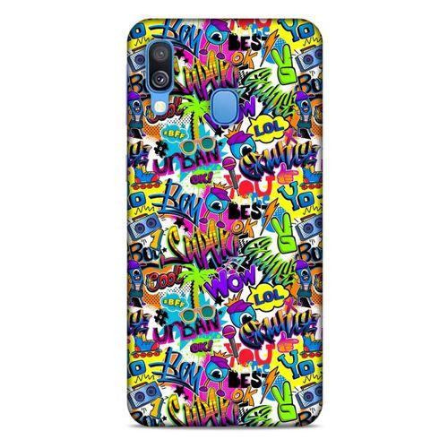 Graffitix (22) Desenli Silikon Kapak Samsung Galaxy A40 Kılıf