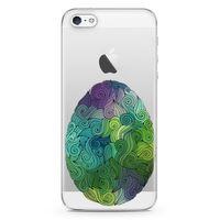 Apple iPhone 5 Kılıf Tüylü Yumurta Arka Kapak Koruma Desenli Full Koruyucu
