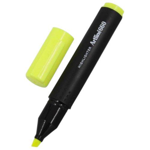 ARTLİNE 660 FOSFORLU KALEM KESİK UÇ 1.0-4.0MM FOSFORLU SARI