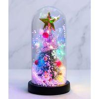 Yılbaşı Temalı Işıklı  Dekoratif Cam Fanus