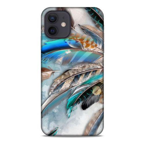 Apple iPhone 12 Kılıf Desenli Özel Seri Tüyler (30) Silicone Case