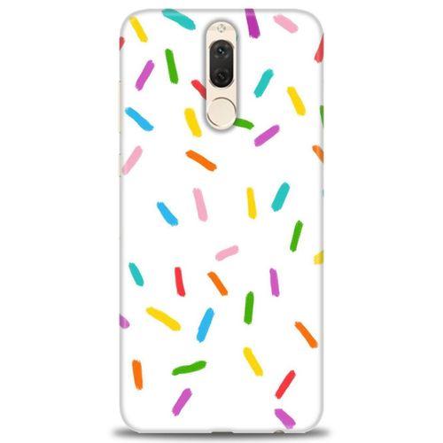 Huawei Mate 10 Lite Kılıf HD Baskılı Kılıf - Renkli Konfeti + Tam Ekran Koruyucu