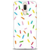 Huawei Mate 10 Lite Kılıf HD Baskılı Kılıf - Renkli Konfeti + Tam Ekran Koruyucu