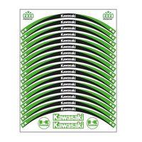 SEVGENT Skm Yeşil Siyah Kawasaki Uyumlu Reflektörlü 1 Set Jant Şeridi