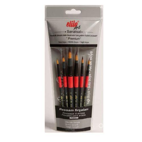 Stilo Art Yuvarlak Uç Fırça Seti 6Lı Set-3