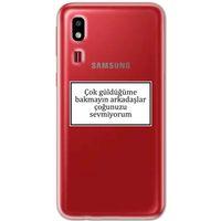 Galaxy A2 Core Kılıf HD Yazı Baskılı Silikon Arka Kapak - Yazı 15