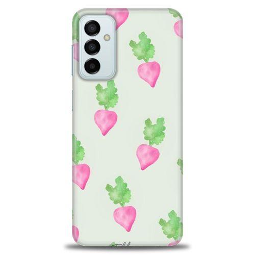 Samsung Galaxy M13 Kılıf HD Baskılı Kılıf - Pembe Havuçlar + Tam Ekran Koruyucu