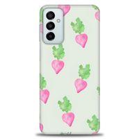 Samsung Galaxy M13 Kılıf HD Baskılı Kılıf - Pembe Havuçlar + Tam Ekran Koruyucu