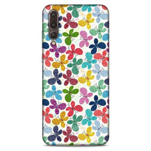 Huawei P20 Pro Kılıf Kelebek Etkisi (35) Fit Design Kılıf Karışık Renkli