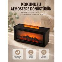 Aroma Difüzörü Simüle Alev Efektli Sessiz Hava Nemlendirici 250 Ml