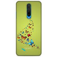 Xiaomi Redmi K30 Kılıf Kelebek Etkisi (48) Bumper Kılıf Pembe Yeşil