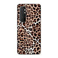 Xiaomi Mi Note 10 Lite Kılıf Beyazlı Leopar Arka Kapak Silikon Koruma Full Koruyucu