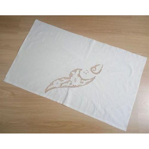 El İşi Beyaz Renkli Nakışlı Runner,Sehpa Örtüsü 57X95Cm