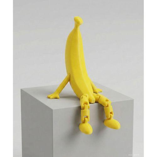 Sarkık Ayaklı Muz Dekor Biblo Sarı