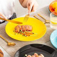 Porselen Tabak,Servis Sunum Sarı Renkli 19X19X2,5Cm