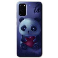 Potkal Hediye Fabrikası Samsung Galaxy S20 Kılıf HD Desen Baskılı Arka Kapak - Bebek Panda
