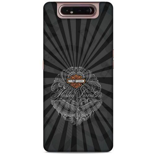 Samsung Galaxy A80 Uyumlu Kılıf Motorsiklet (40) Fit Silikon Kılıf Harley