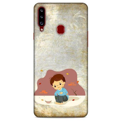 Samsung Galaxy A20s Kılıf Depresyon (10) Full Koruma Kılıfı Yeşil Turuncu