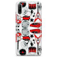 Huawei P30 Lite Kılıf Elektro Gitar Bateri Arka Kapak Koruma Desenli Full Koruyucu