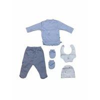 Bibaby Biorganic Love Floral 5'li Hastane Çıkış Seti 62360 Ekru Lila