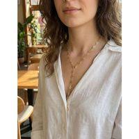 Pirinç Gold Renk Yıldızlı Kadın Y Kolye