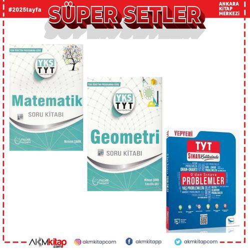 Palme TYT Matematik Geometri ve Sınav Yayınları Problemler Soru Bankası Seti 3 Kitap