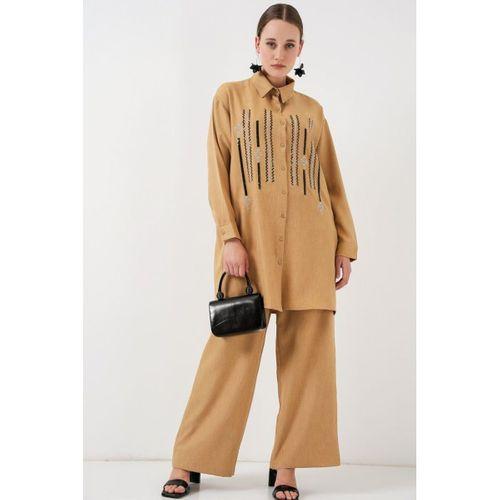 Desenli Tunik Pantolon İkili Takım 6720 - Bisküvi