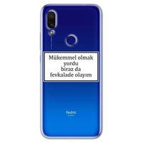 Xiaomi Redmi Note 7 Kılıf HD Yazı Baskılı Silikon Arka Kapak - Yazı 12