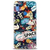 Huawei Y6S Kılıf HD Baskılı Kılıf - Space + Tam Ekran Koruyucu