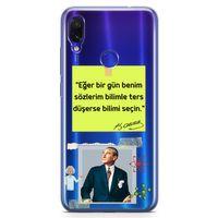 Xiaomi Redmi Note 7 Kılıf Caps Atatürk Arka Kapak Koruma Desenli Full Koruyucu