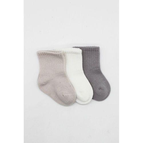 Bistyle Elephant Boy 3'lü Penye Soket Çorap 10135 Gri