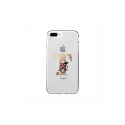 iPhone 7 Plus T Harfi Desenli Şeffaf Telefon Kılıfı