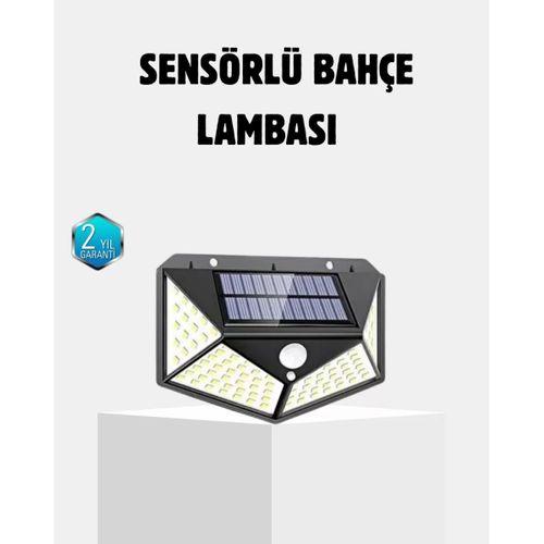 Güneş Enerjili 100 Led Dış Mekan Lamba – Hareket Sensörlü, 2200mah Bataryalı Solar Aydınlatma