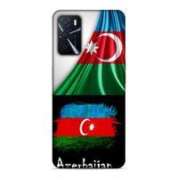 Oppo A16 Uyumlu Kılıf Azarbaijan (13) Silikon Kap Bayraklar