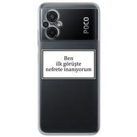 Xiaomi Poco M5 Kılıf HD Yazı Baskılı Silikon Arka Kapak - Yazı 13