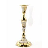 Tekli Pirinç Sedefli Şamdan Model 1