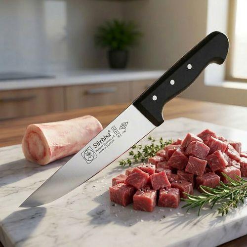 Sürmene Kuşbaşı Kasap Bıçağı 32,5 Cm Pimli Keskin Et Doğrama Kurban Kesim Bıçağı Sürbisa 61030