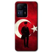 Xiaomi Mi Mix 4 HD Baskılı Kılıf + 9D Tam Ekran Koruyucu - Atatürk Bayrak