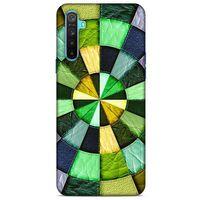 Oppo Realme 6i Kılıf Patchwork (36) Glitter Kılıf Yeşil Tonları