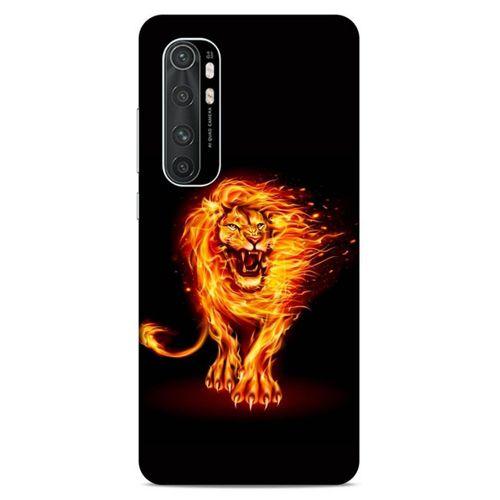 Lopard Xiaomi Mi Note 10 Lite Uyumlu Kılıf FireX (20) Koruyucu Kılıf Ateşli Aslan