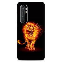 Lopard Xiaomi Mi Note 10 Lite Uyumlu Kılıf FireX (20) Koruyucu Kılıf Ateşli Aslan