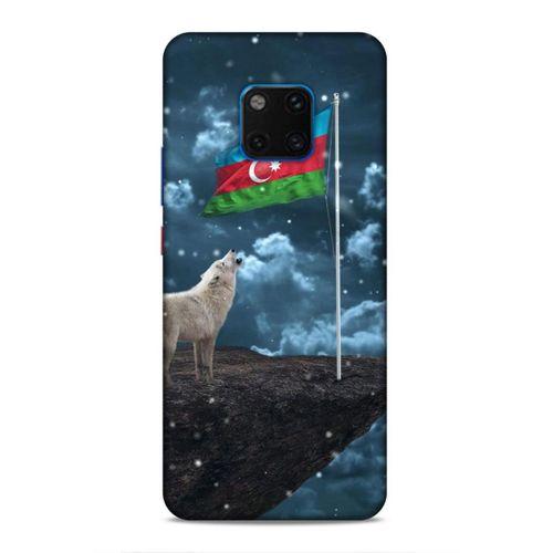 Huawei Mate 20 Pro Uyumlu Kılıf Azarbaijan (25) Antişok Kapak Kurt Bayrak