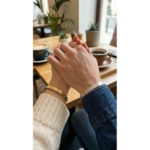 316L Çelik Gold Renk Ayetel Kürsi Yazılı Bileklik