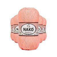 5 Adet Pırlanta Amigurumi El Örgü İpi Yünü Somon 3148