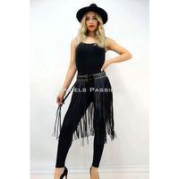 5 Mm Püsküllü Şık Deri Etek, Diz Altı Püsküllü Etek - Brf1398