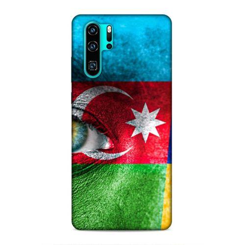 Huawei P30 Pro Uyumlu Kılıf Azarbaijan (42) Rugged Armor Kılıf Göz Bayrak