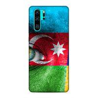 Huawei P30 Pro Uyumlu Kılıf Azarbaijan (42) Rugged Armor Kılıf Göz Bayrak
