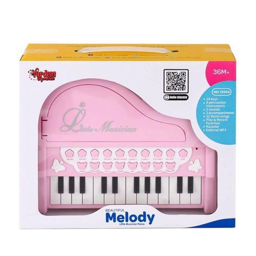 MP3 çalar ve mikrofonlu mini piano ile çocukların müzik ve koordinasyon gelişimi